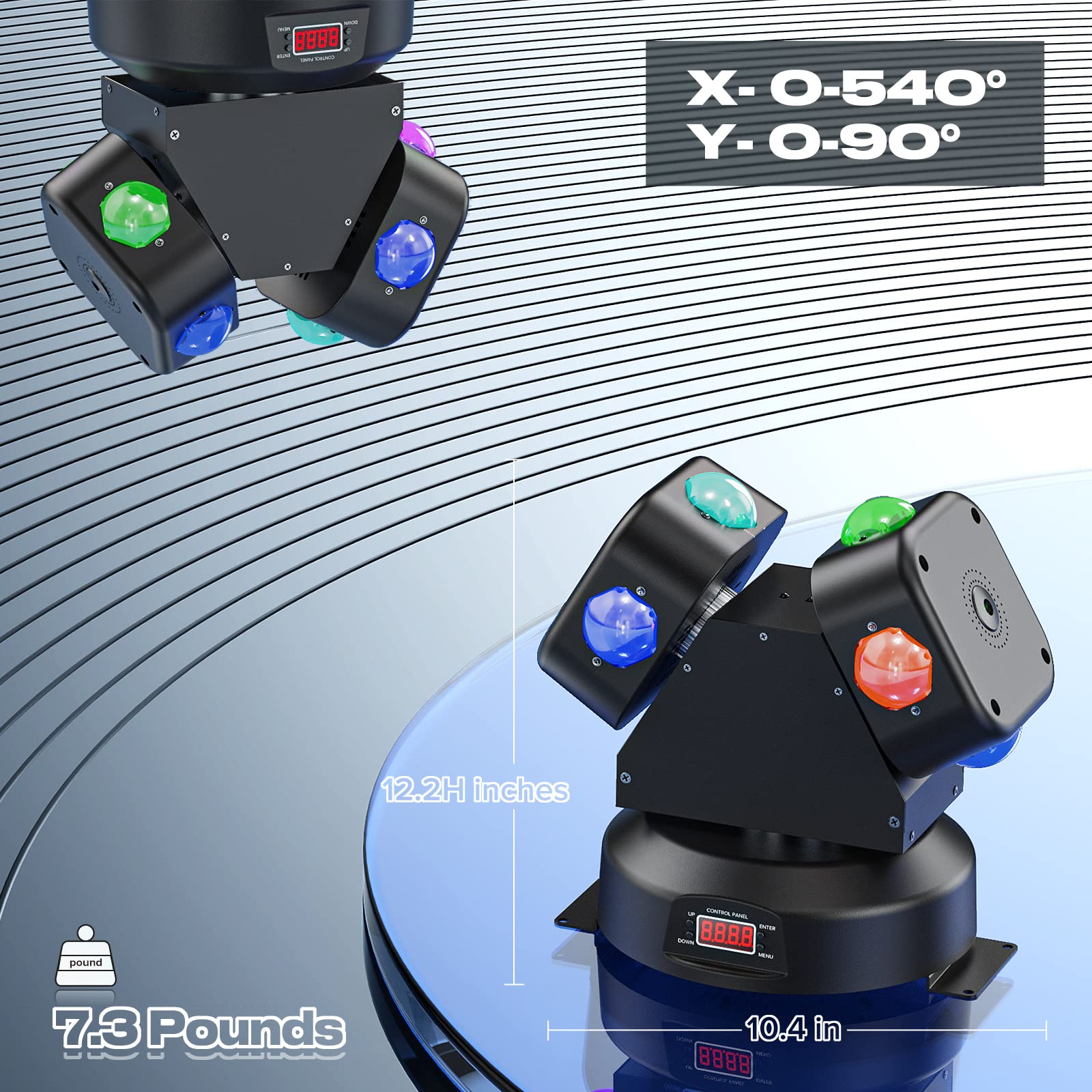 Projecteur Moving Head Beam 7R 230W WZYBUTA - Effets Lumineux DJ DMX512 Pour Fêtes