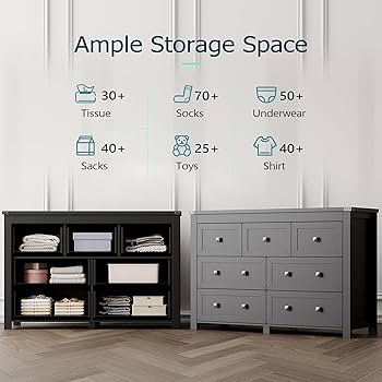 Amazon.com: 7 Drawer Dresser for Bedroom, Farmhouse Wood Amazon.com: 7 Drawer Dresser for Bedroom, Farmhouse Wood