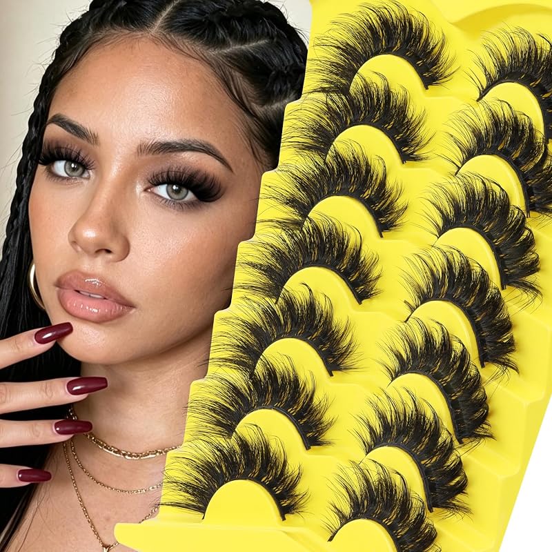 Cílios postiços Ahrikiss Lashes Foxtail com volume 3D e design Cat Eye