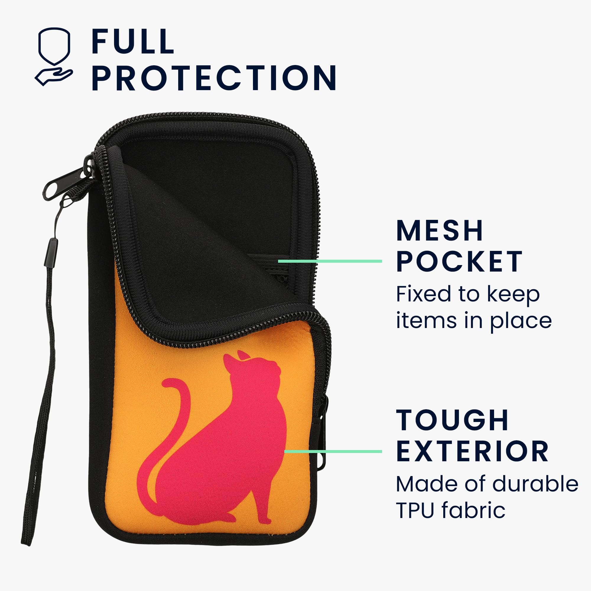 Kwnobile Handytasche L - Neopren Hülle Mit Kette Für Smartphones Bis 6,5 Zoll