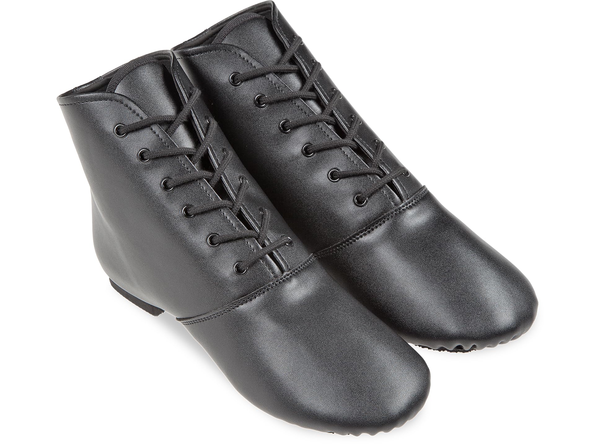 Diamant Step Gardestiefel 6-Loch Unisex Gardeschuhe Geteilte Sohle schwarz Lederimitation