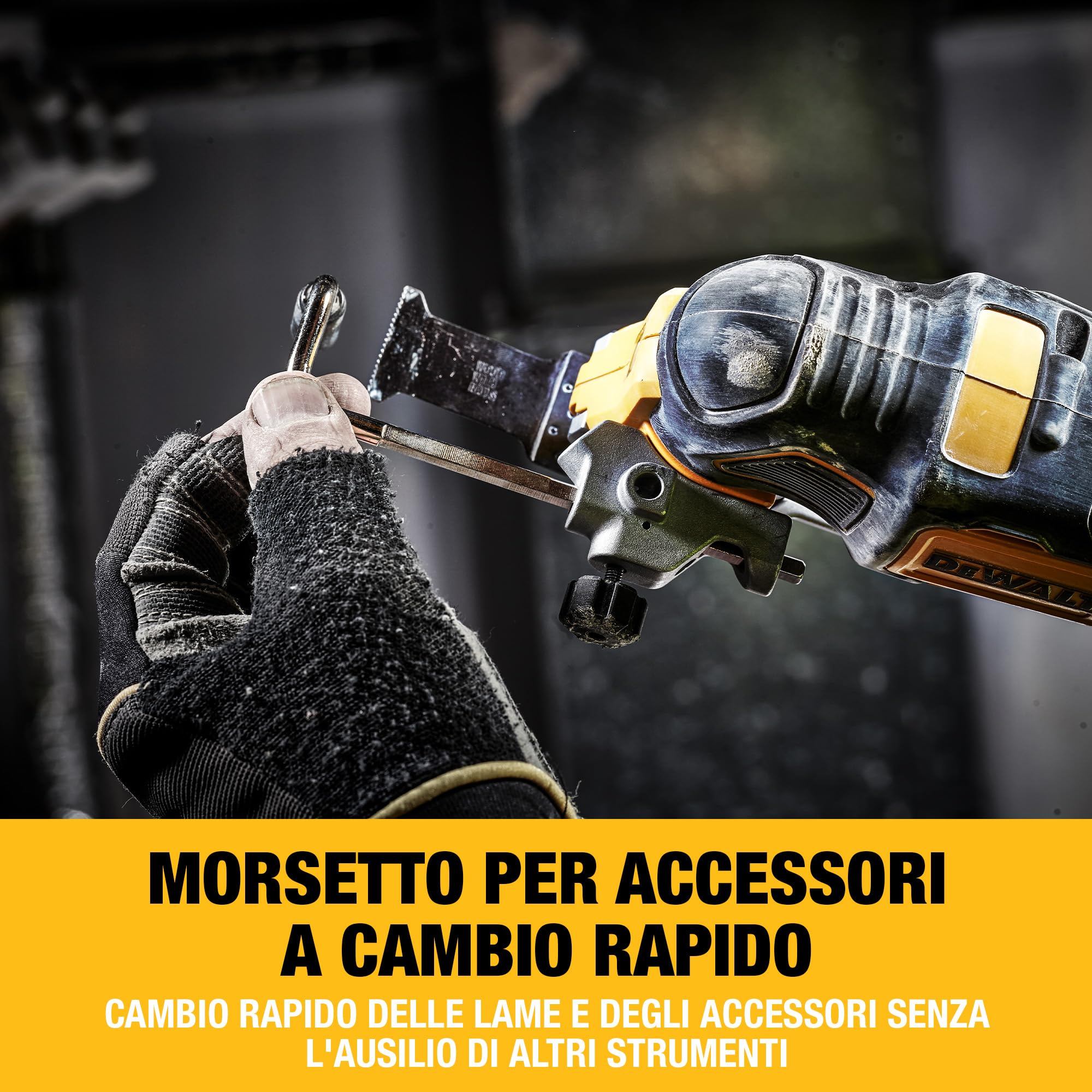 DEWALT 18V XR Utensile Multifunzione Oscillante Senza Spazzole, Unità Singola, DCS355N-XJ