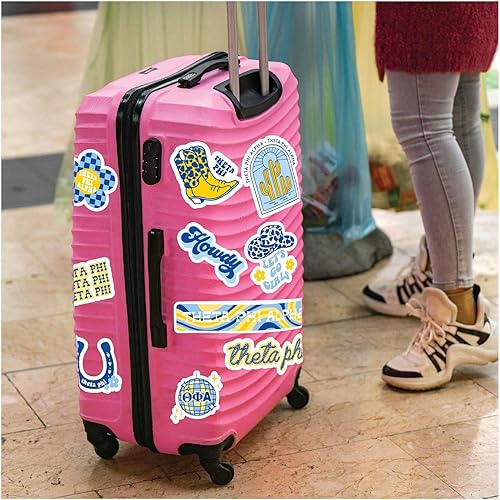 Miniatura 4 de Theta Phi Alpha - Hoja de calcomanías de vinilo de diseño occidental con diseños con licencia oficial, adhesivo extraíble, 10 calcomanías por hoja,