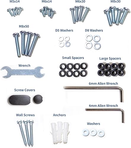 Miniatura 9 de VIVO Soporte de pared individual de aluminio premium para pantallas de 23 a 55 pulgadas, brazo ajustable, se adapta hasta VESA 400 x 400, blanco,