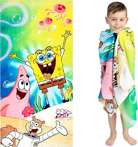 Miniatura 14 de Franco - Toalla para niños de Blue Beetle, de algodón súper suave para baño/piscina/playa, 58 x 28 pulgadas, (Producto oficial con licencia)