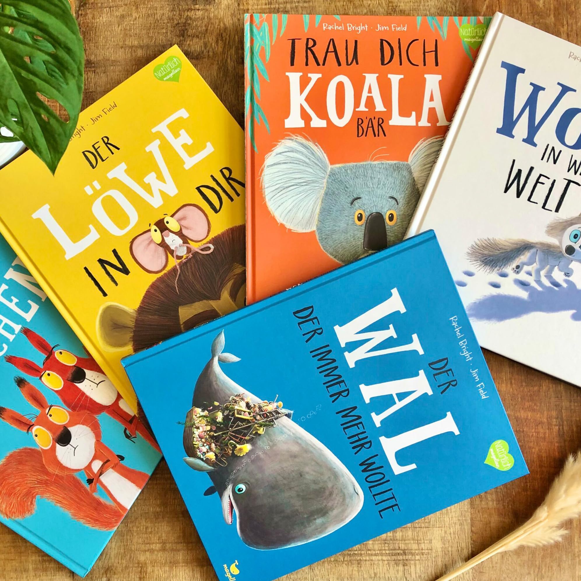 Der Löwe in dir & 7 weitere Bilderbücher von Rachel Bright/Jim Field – Das komplette Set für Kinder ab 3 Jahren über Gefühle Freundschaft & Mut, inkl. Stickerset, Vorlesebücher zum Lernen & Entdecken