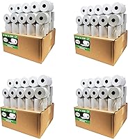Vista 12 de (100 rollos) 2 1/4 x 50 Rollos de papel térmico para recibo de 55 GSM, papel alemán de calidad premium, se adapta a todos los terminales de tarjetas