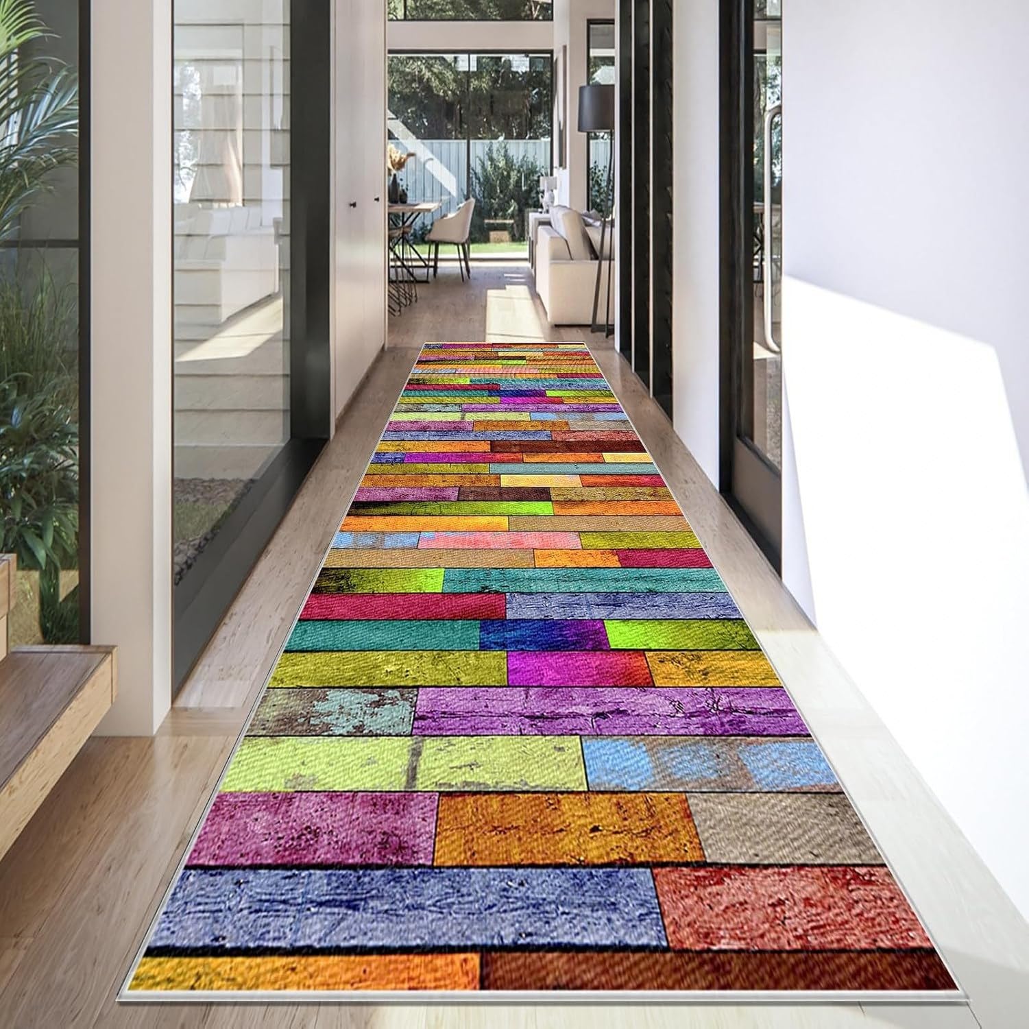 Alfombra Corredera Lavable Antideslizante Absorbente, 438-a, 120 x 350 cm