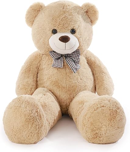 Miniatura 27 de Poutmac Oso de peluche gigante de 47 pulgadas, oso de peluche, regalo de San Valentín para novia, oso de peluche suave para Navidad, cumpleaños, día
