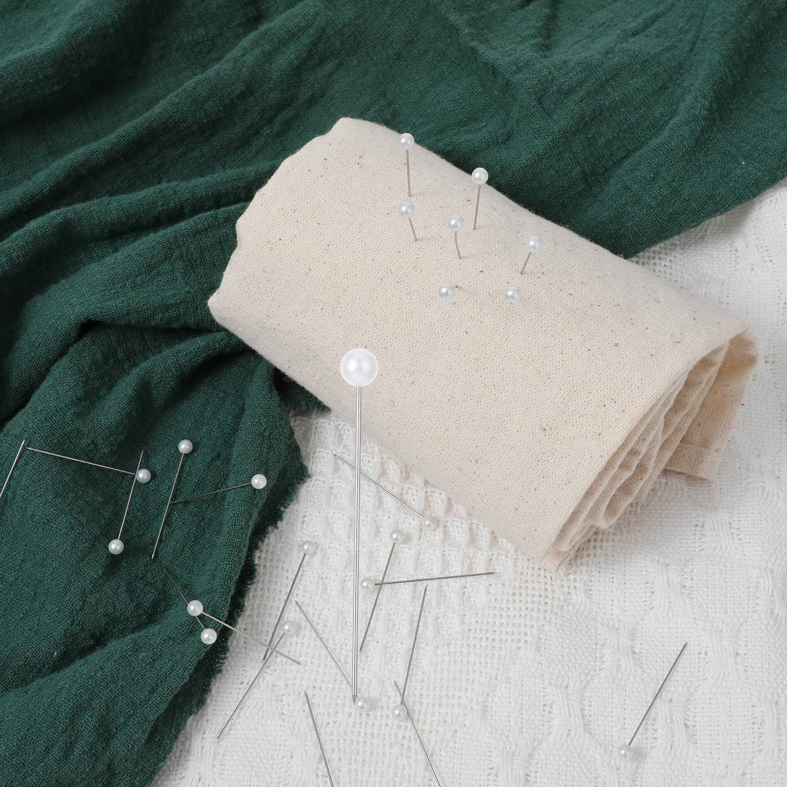 Lot de 100 épingles à coudre en perles blanches à tête droite pour travaux manuels, couture, couture, loisirs créatifs, décoration florale de mariage