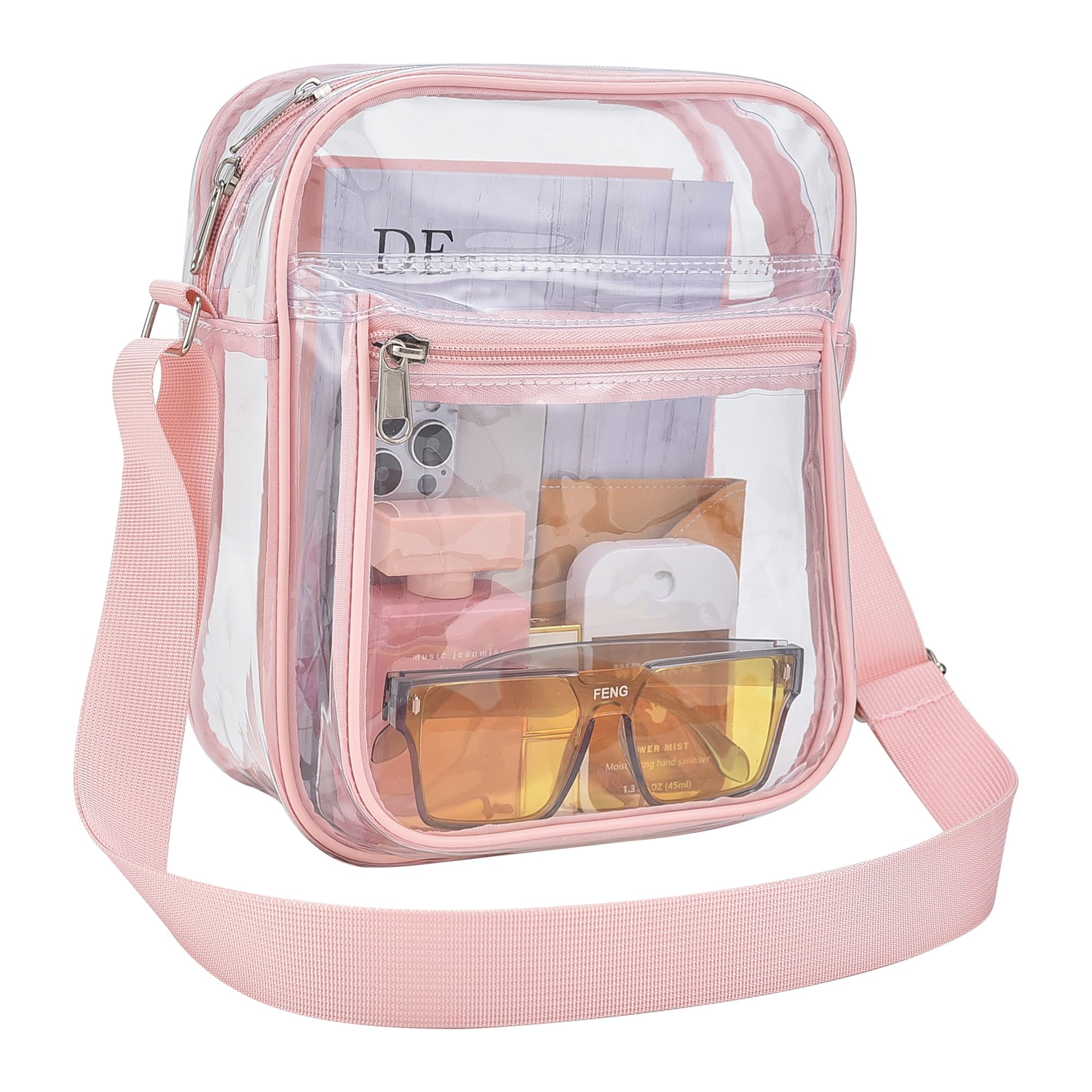 USPECLARE Clear Bag Stadium Approved Clear Messenger Bag for Men and Women