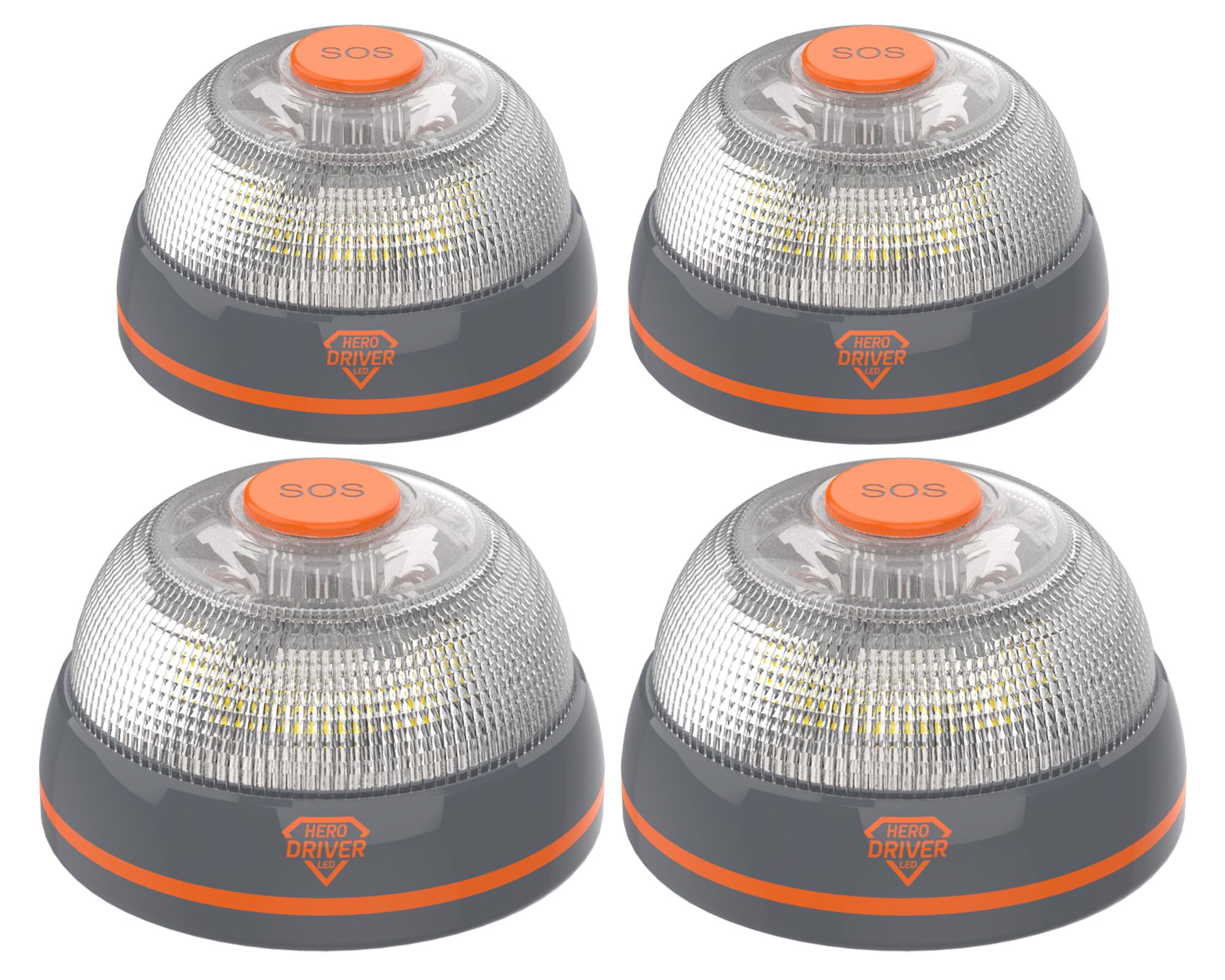 Pack 4x Hero Driver LED Baliza V16 Conectada y Geolocalizada – Certificada por la DGT – Conectividad Incluida hasta 2040 – Emergencia Coche – Obligatoria a partir de 2026 – Tarjeta Vodafone SIM Gratis
