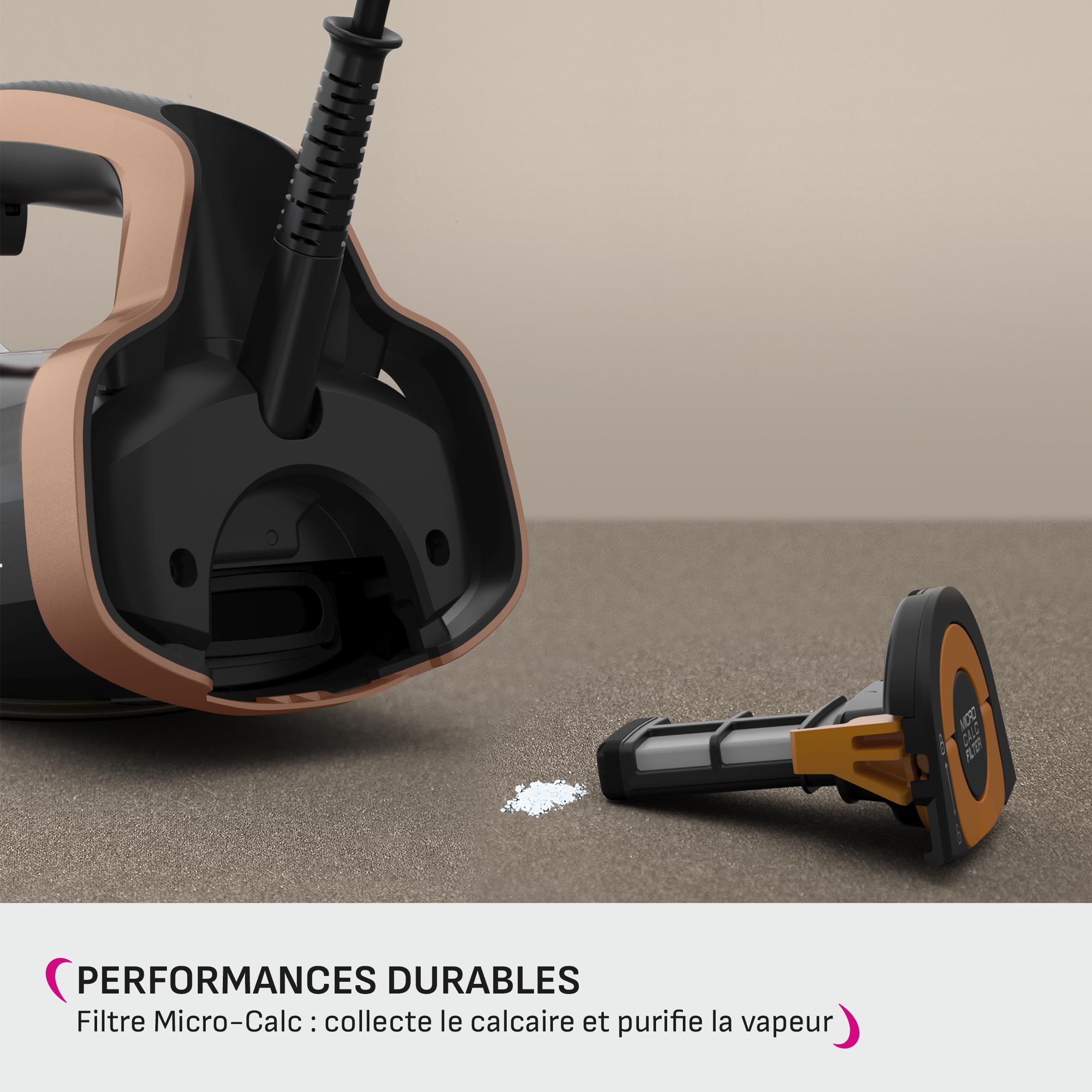 Calor Ultimate Power Pro Fer vapeur, Puissance d'une centrale vapeur, 3200 W, Débit vapeur continu 85 g/min, Fonction pressing 300 g/min, Fabriqué en France, FV9E50C0