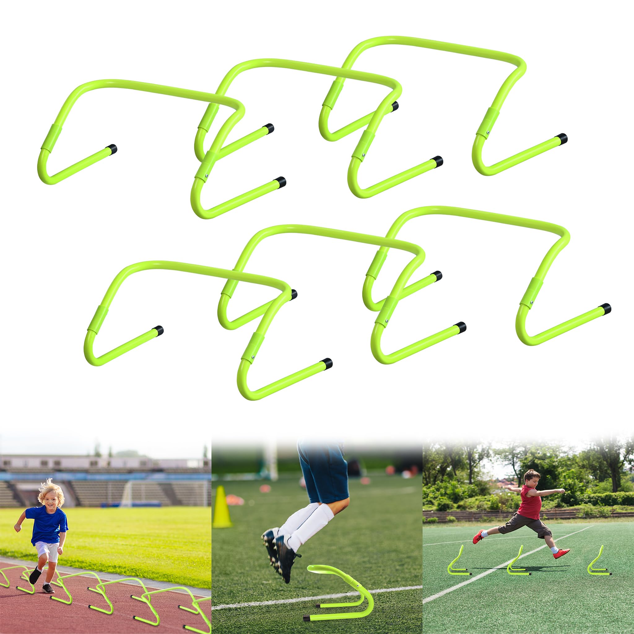 6er-Set Speed/Agility Hürden Höhenverstellbar für Training Multi-Sport Trainingshilfe Beweglichkeits & Koordinationstraining Fußball Hürdenset für Trainingseinheiten Hürden Set