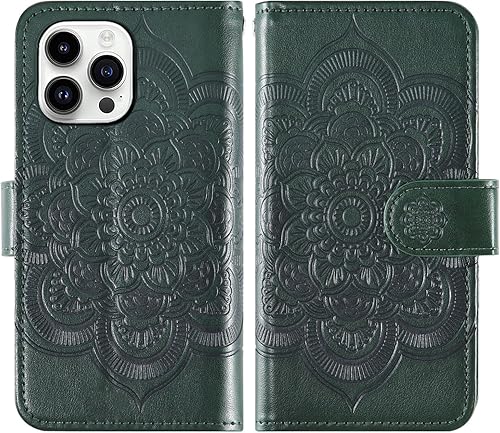 Miniatura 7 de Asuwish Funda de teléfono para iPhone 14 Pro Max de 6.7 pulgadas, con protector de pantalla de vidrio templado y tarjetero de crédito abatible,