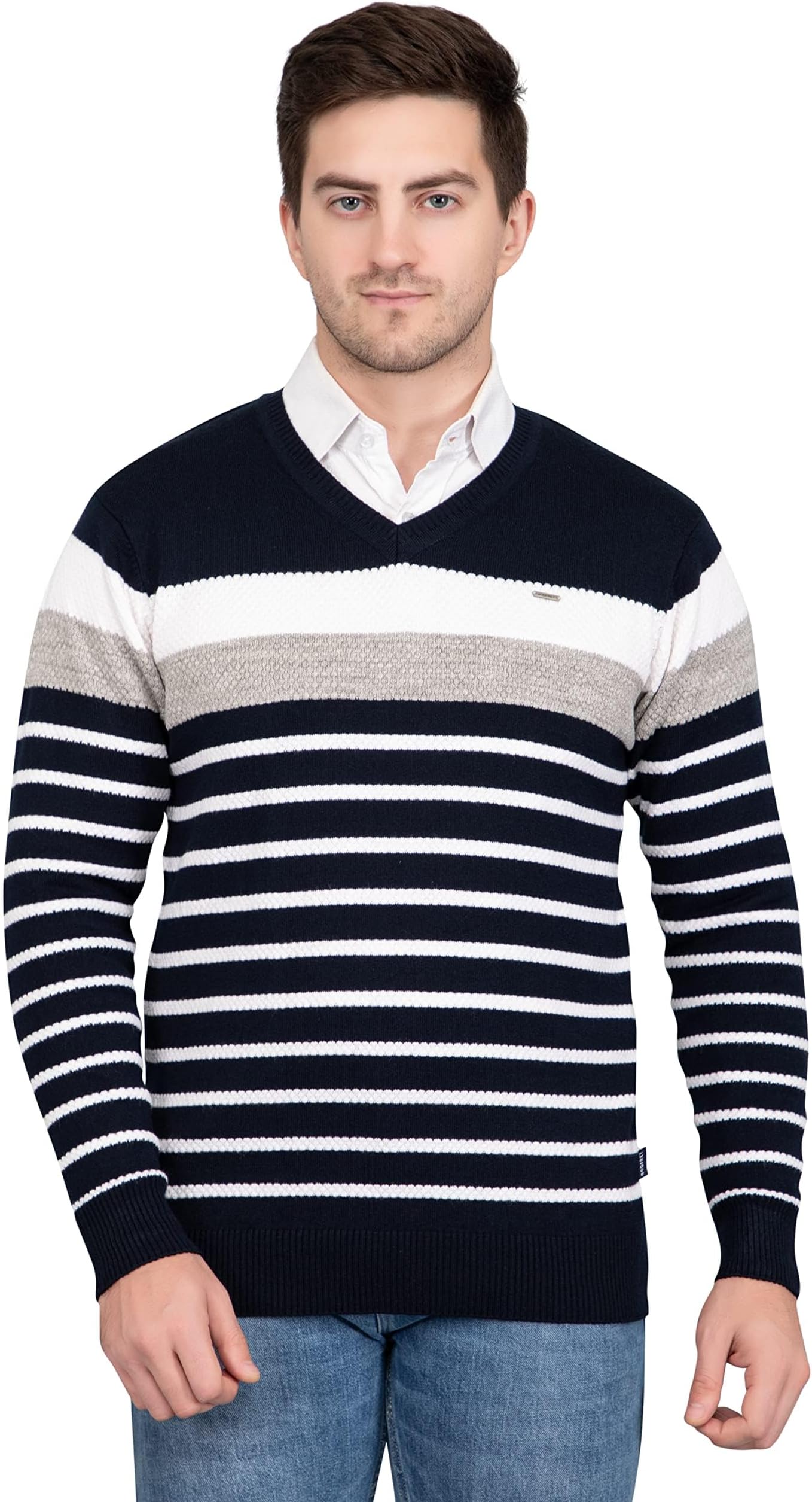 GODFREY V Neck Full Sleeve Sweater for Man Winter Pullover