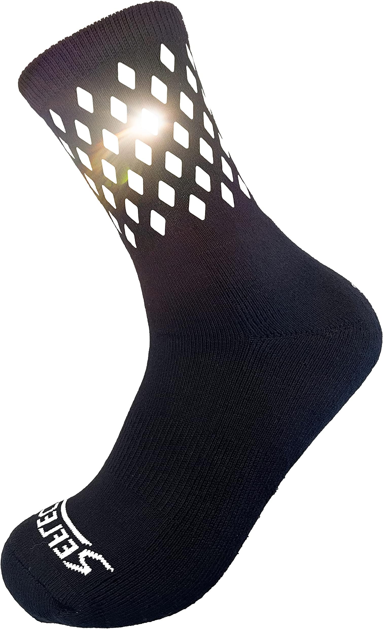 ReflecToes Reflective Socks - High Visibility Sports Socks Cushioned, Biomotion Safety Gear for Outdoor Athletes