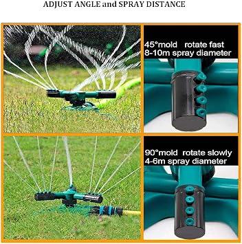 Garden Sprinkler Automatic Lawn Sprinkler 360 Degree Rotating Water Sprinklers for Lawns Grass Aerator Lawn & Garden Watering Equipment for Garden Plants Lawn Watering Lawn Irrigation