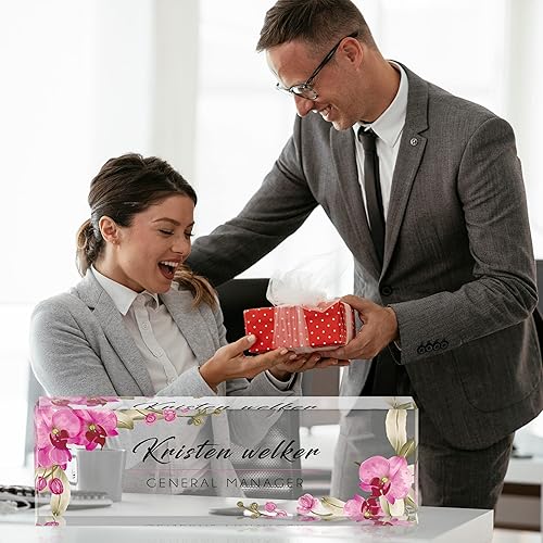 Miniatura 4 de Placa de nombre personalizada para escritorio, placa de nombre de escritorio personalizada, regalos de agradecimiento para empleados, accesorios de