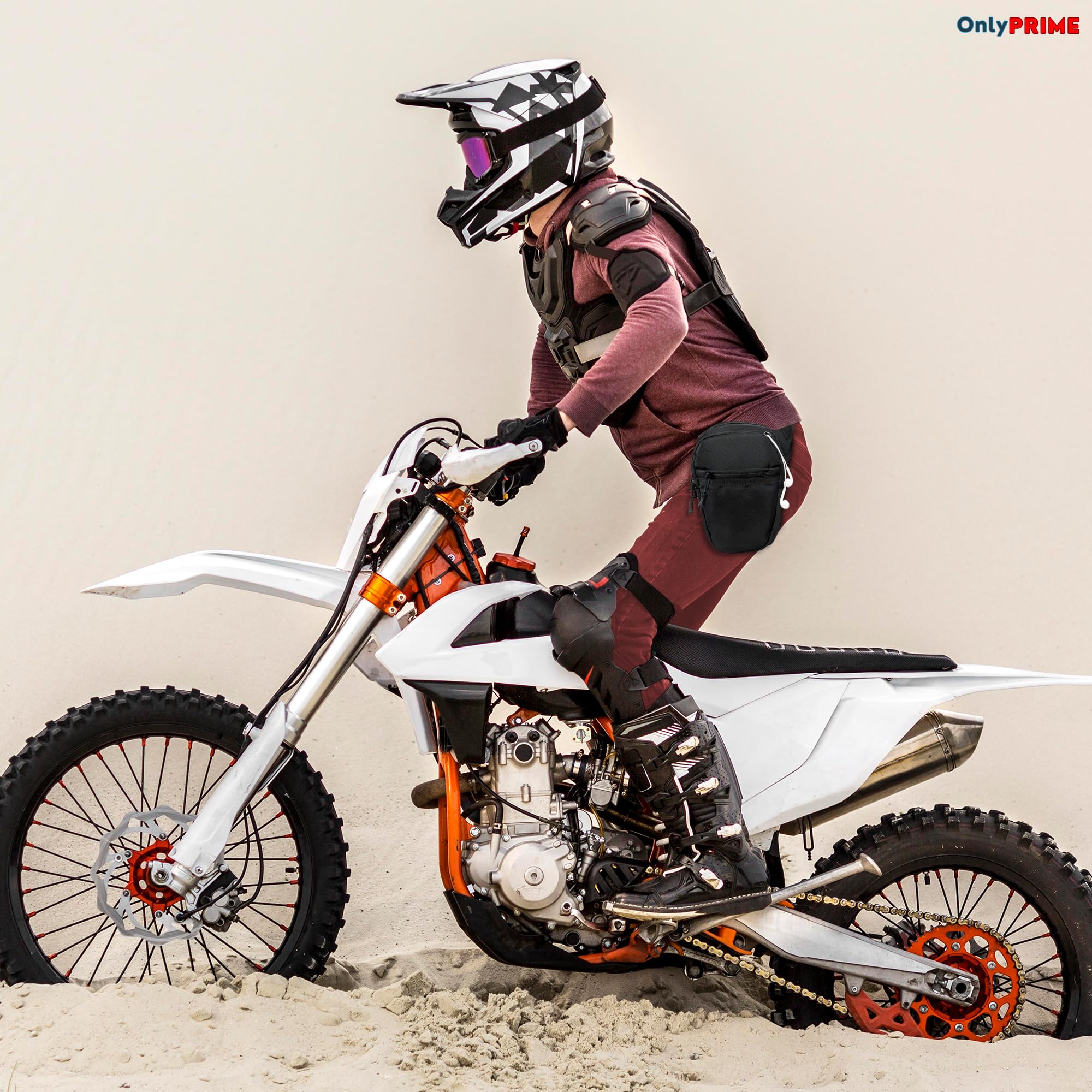 Marsupio da Gamba Tattico Impermeabile per Moto Uomo – Accessori Moto Uomo con Borsello Gamba Resistente per Viaggi e Uso Quotidiano (Copertura Antipioggia)