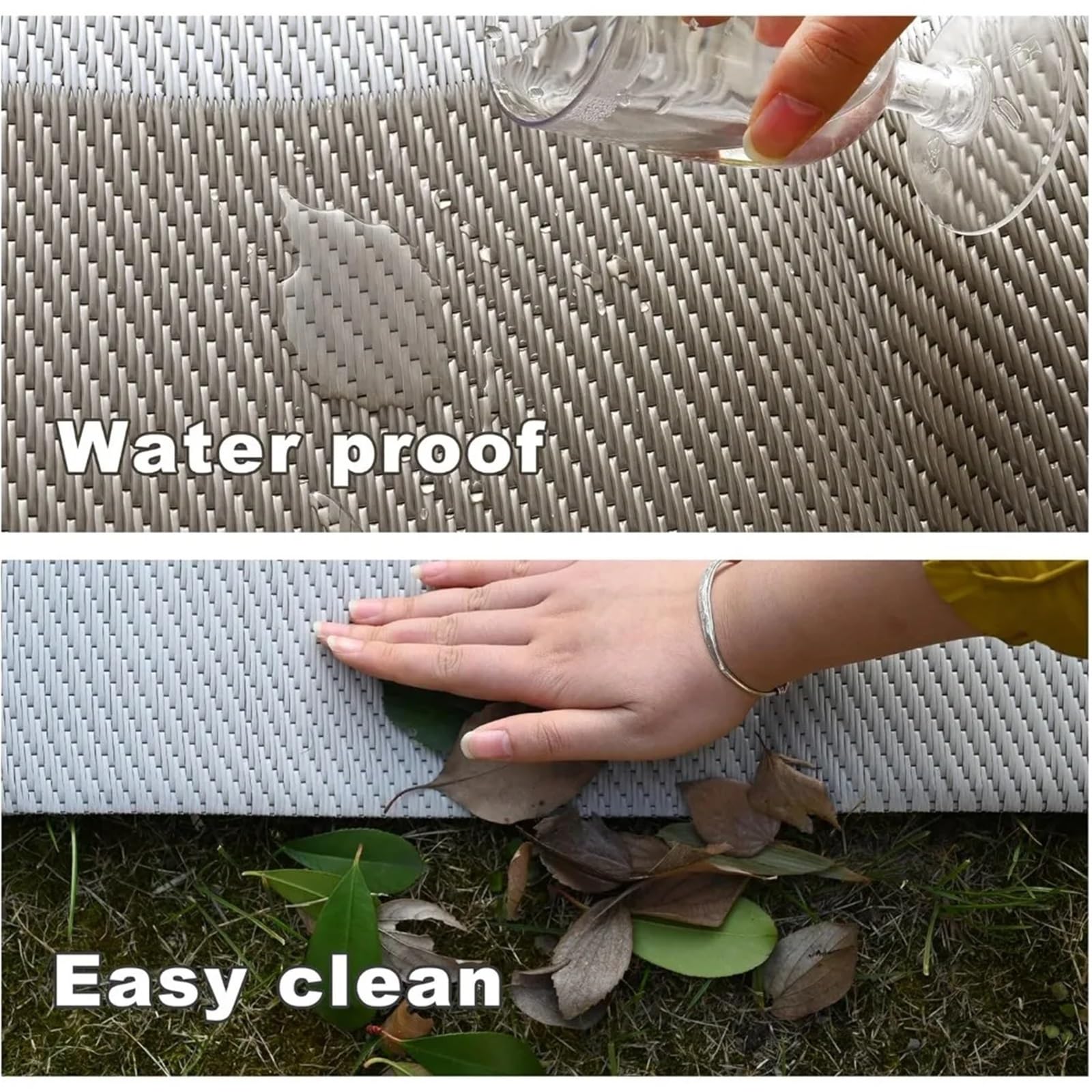 Dywan na zewnątrz, Patio Clearance, duża słomiana mata na kemping, werandę, kampera, odwracalna, lekka kawa do ogrodu, kempingu