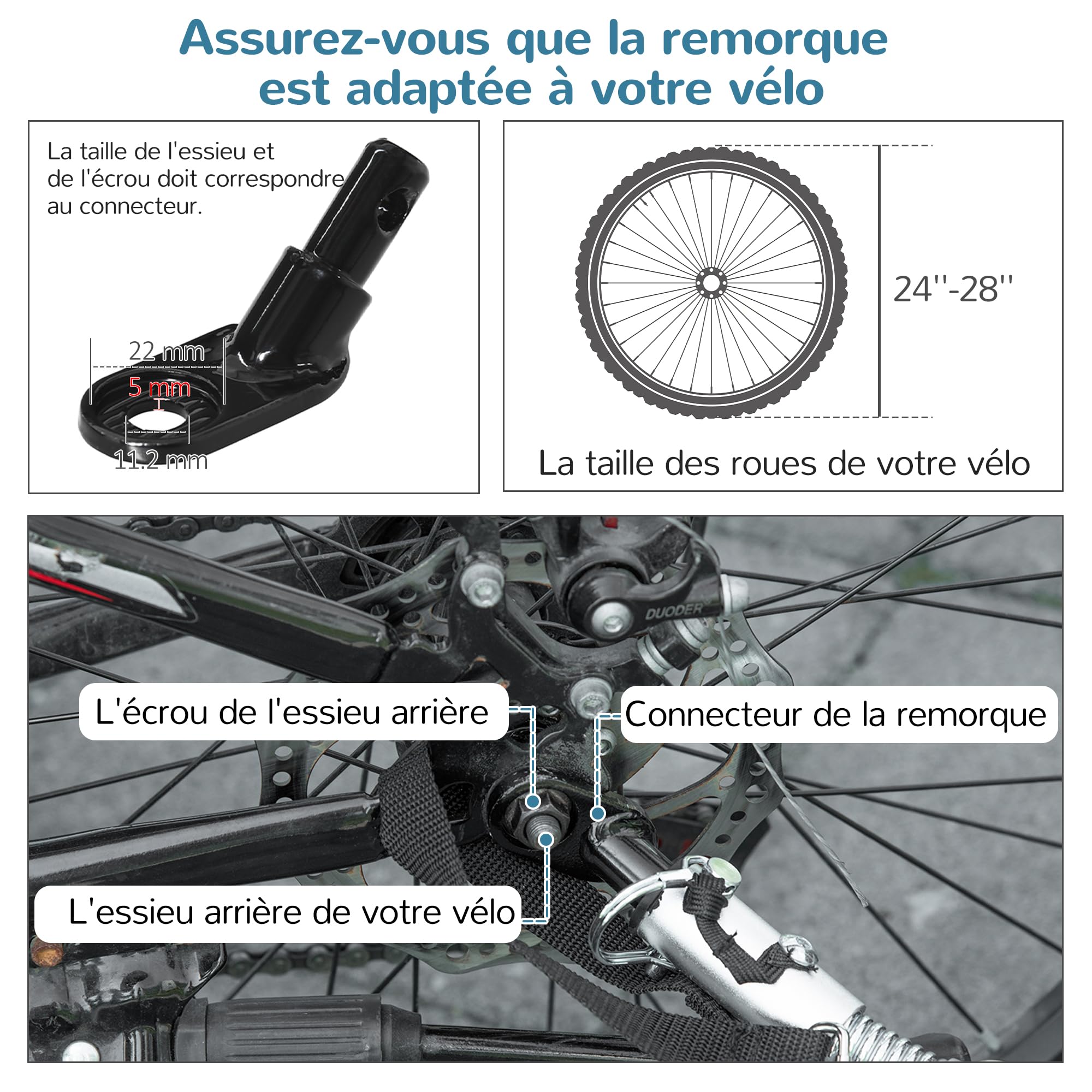 PawHut Remorque à vélo pour Chien Convertible Jogger 2 en 1 pour Animaux avec Drapeau réflecteurs