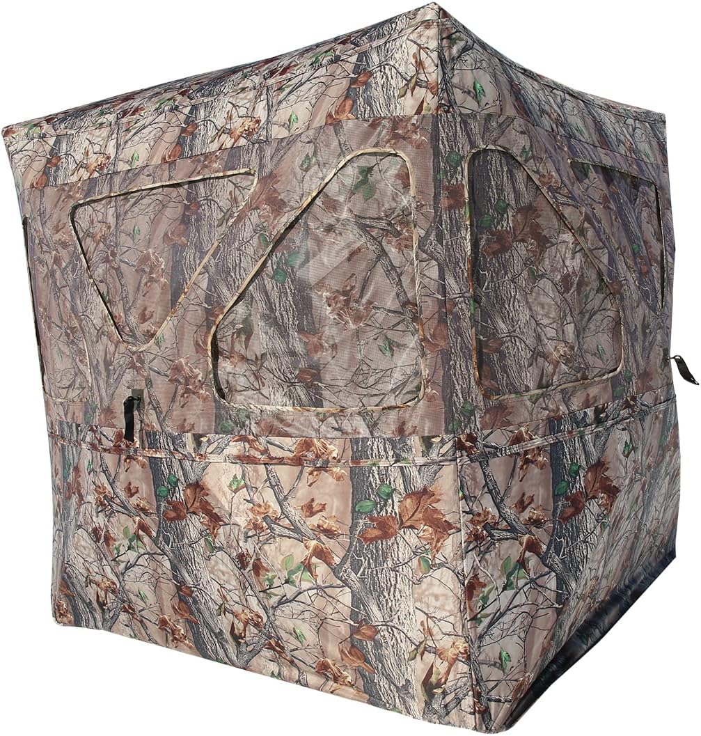 Muddy Outdoors Infinity Epic Camo Shadow Mesh Windows Black Backed Water Resistant Heavy-Duty 600 Denier Fabric Ground Blind