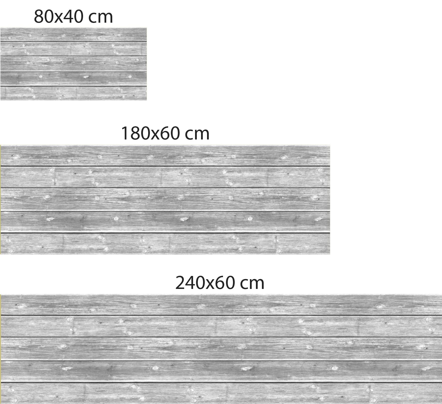 Alfombras Vinilicas Efecto Parquet Gris 180 x 60 - Alfombra Vinilica Cocina Resistente y Antitropiezos - Alfombra Cocina Lavable Antideslizante para Interior/Exterior - Alfombras de Vinilo Esponjosas