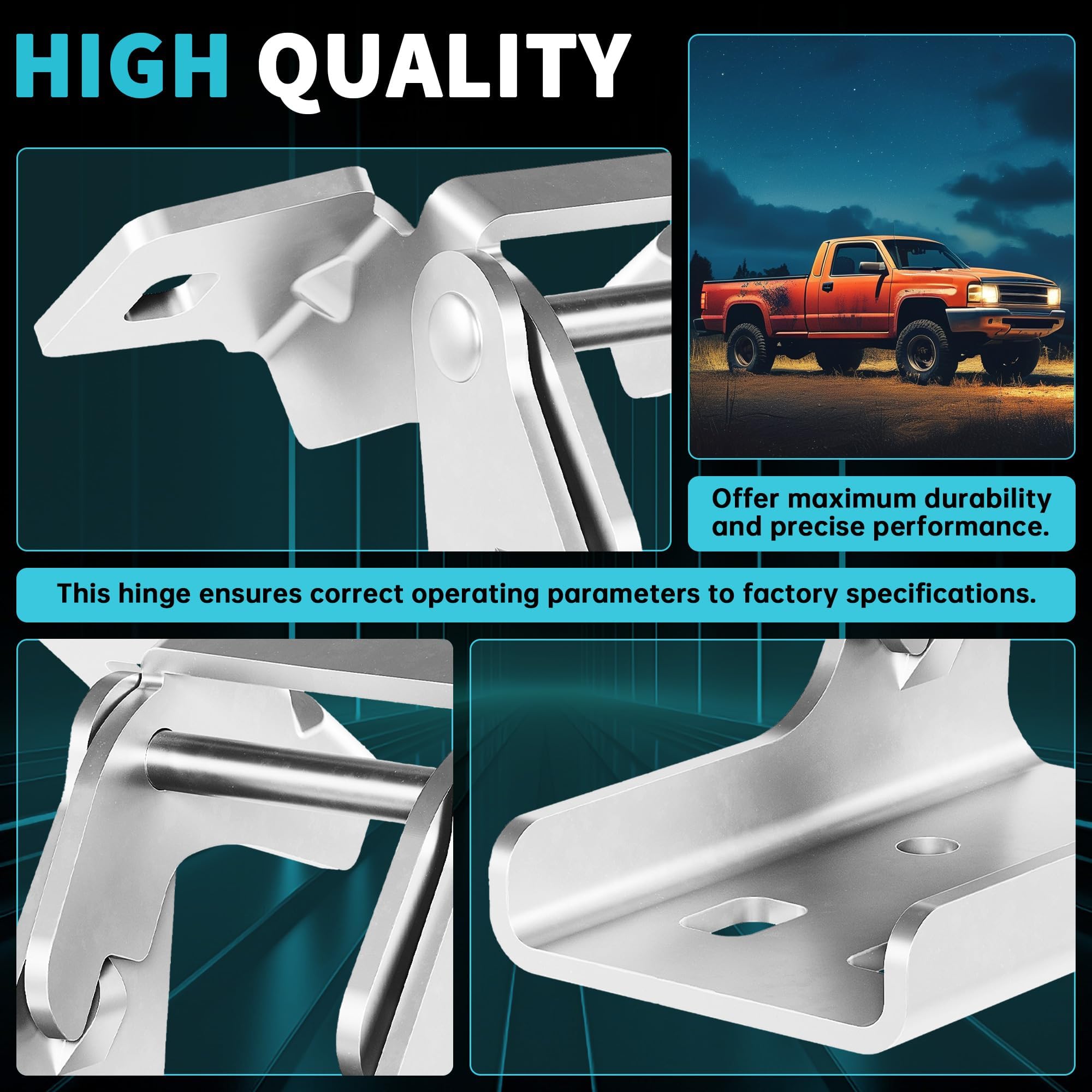 Front Lower Door Hinge Assembly – Replacement For Dodge Ram 1500 (1996-2001) & 2500/3500 (1996-2002), Replaces 55275464AB/AC