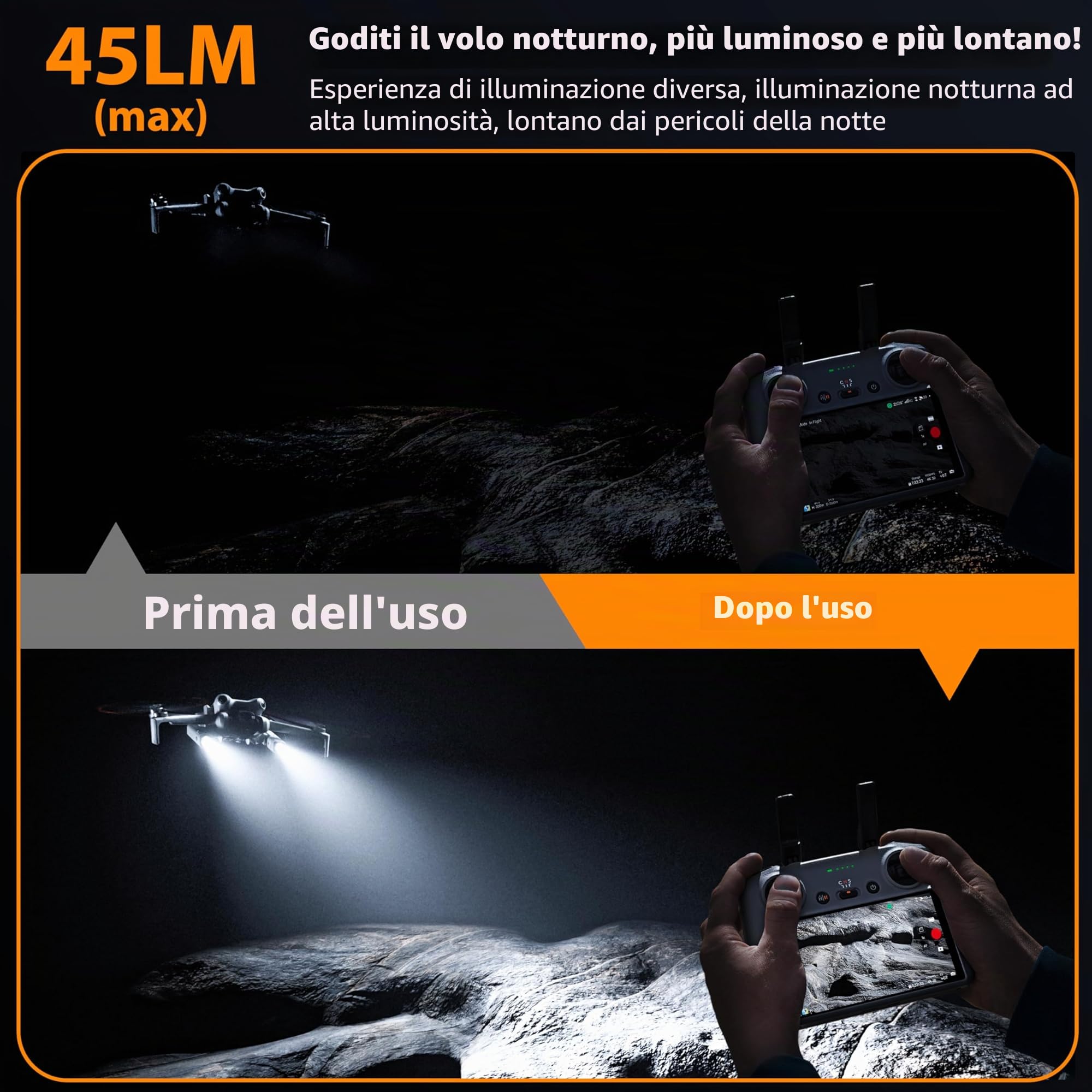 STARTRC Mini 4 Pro LED luce di navigazione notturna per DJI Mini 4 Pro, luce stroboscopica con supporto anti-collisione per DJI Mini 4 Pro