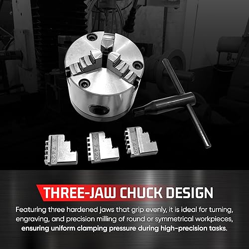 Miniatura 15 de Mesa giratoria para fresadoras 4 pulgadas (3.937 in) 4 ranuras horizontales y verticales con 4 mandíbulas de 2.756 in con mandíbula independiente