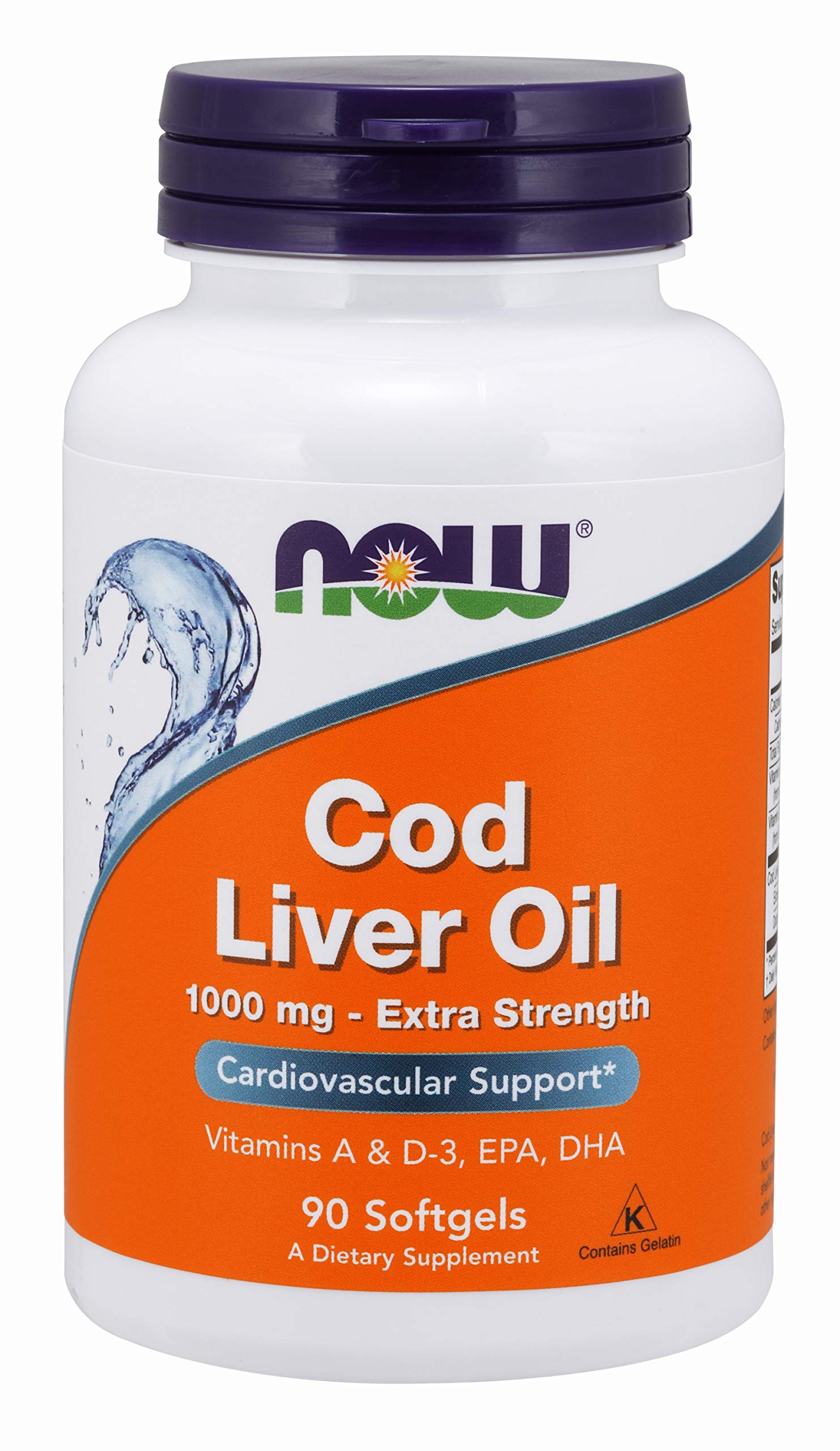 Photo 1 of NOW Foods Cod Liver Oil Soft Gels, 1000 mg, 90 Count (2 Pack)