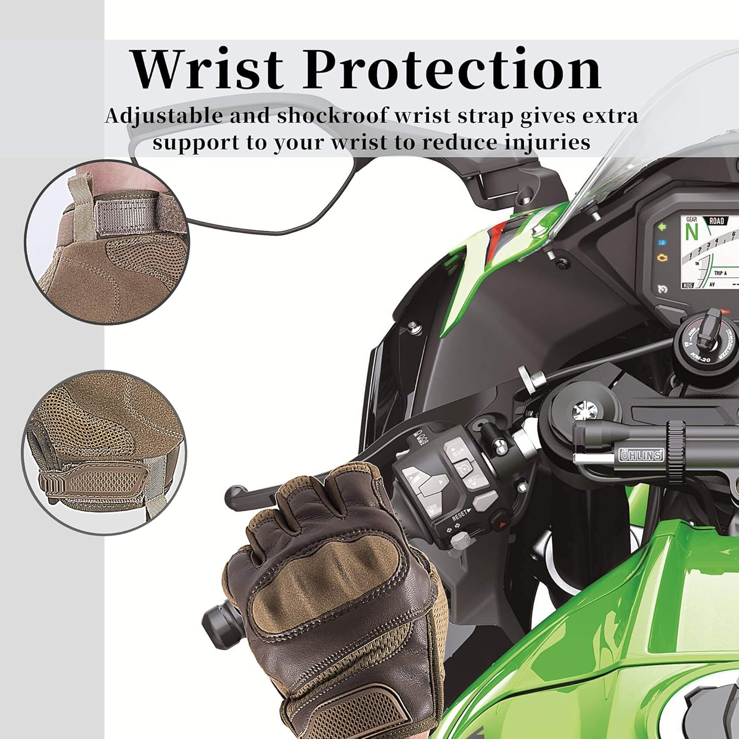 AMOSTBY Touch Screen Motorcycle Gloves for Men Military, Hard Knuckle Paintball Gloves for Outdoor Sports, Full Finger Tactical Gloves for Cycling, Shooting, Airsoft : Automotive