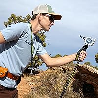 Vista 3 de Brunton Bastón plegable de Jacob's - Poste de transporte de aluminio de 3 secciones, 62.5 pulgadas extendido, rosca de 1/4-20 para Brunton OmniSlope