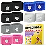 HIONXMGA 6 Pairs Motion Sickness Bands - Natural Anti Nausea Acupressure Wristbands for Morning & Motion Sickness Relief - Ideal for Car, Cruise & Flight Travel - for Adults and Kids