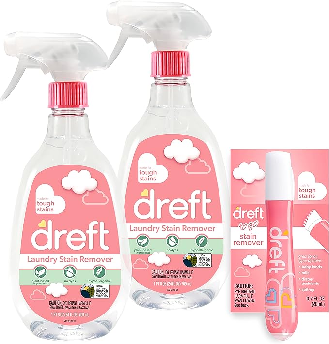 Stain Remover for Baby Clothes by Dreft, 24oz Pack of 2