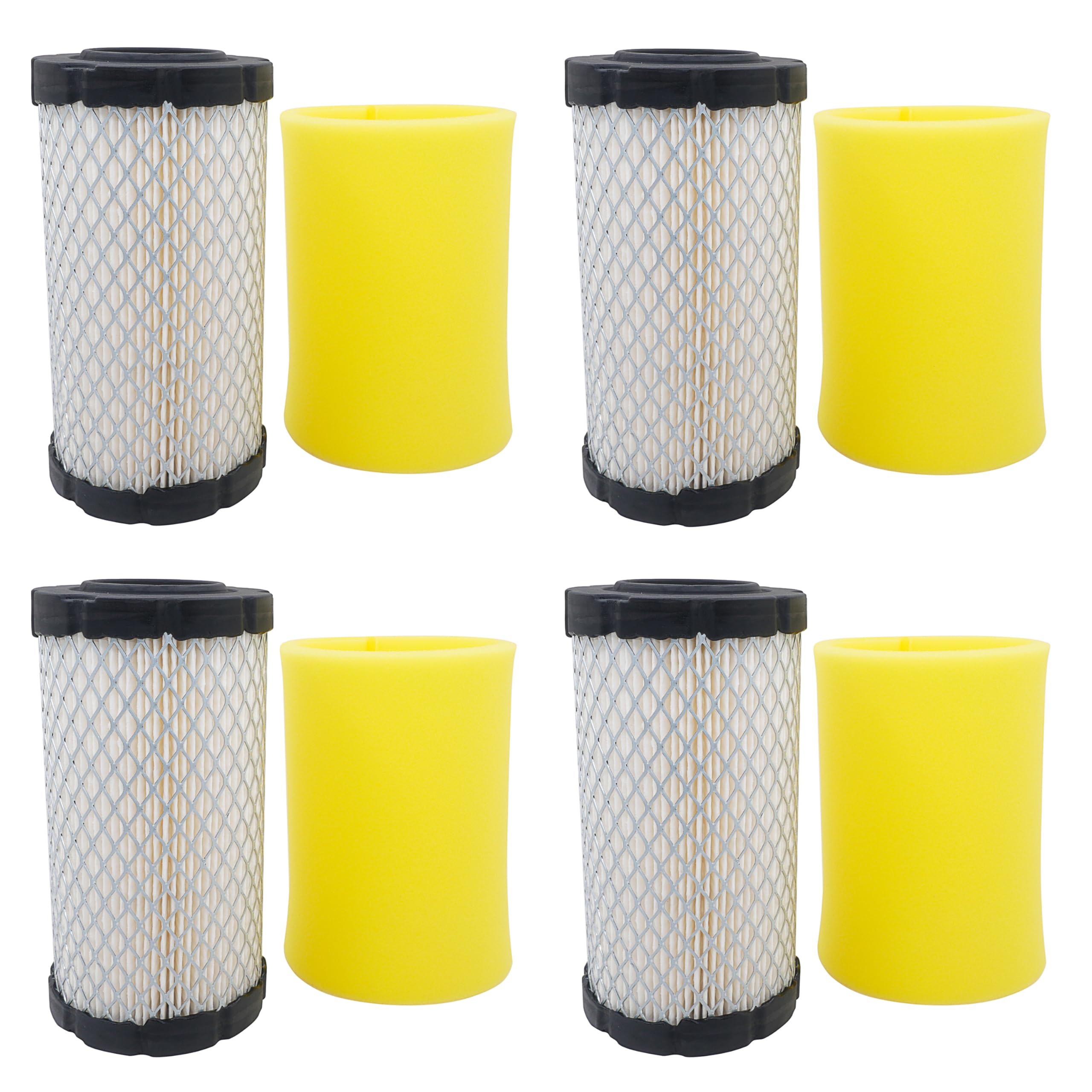 4 juegos de filtros de aire 793569 793685 para BS 4241 5415 Husqvarna 591334 John Deere GY21055 MIU11511 E110 LA125 LA115 Craftsman YT3000 LT2000 cortacésped Tractor