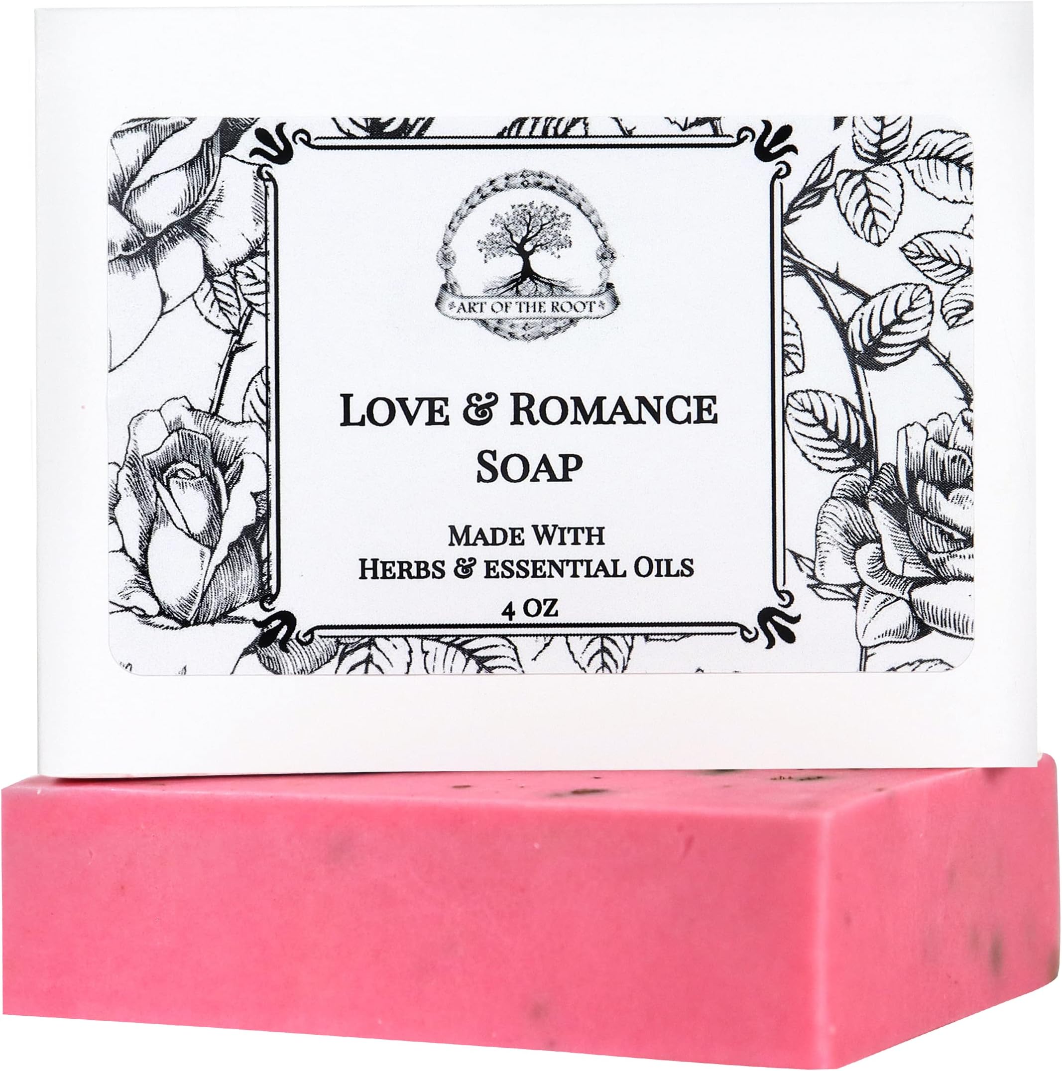 Art of the Root Love & Romance Shea Herbal Soap Herbs & Essential Oil | Face & Body Soap, Herbal Body Bar | Conjure Wiccan Pagan & Magick | Love, Marriage & Commitment Rituals