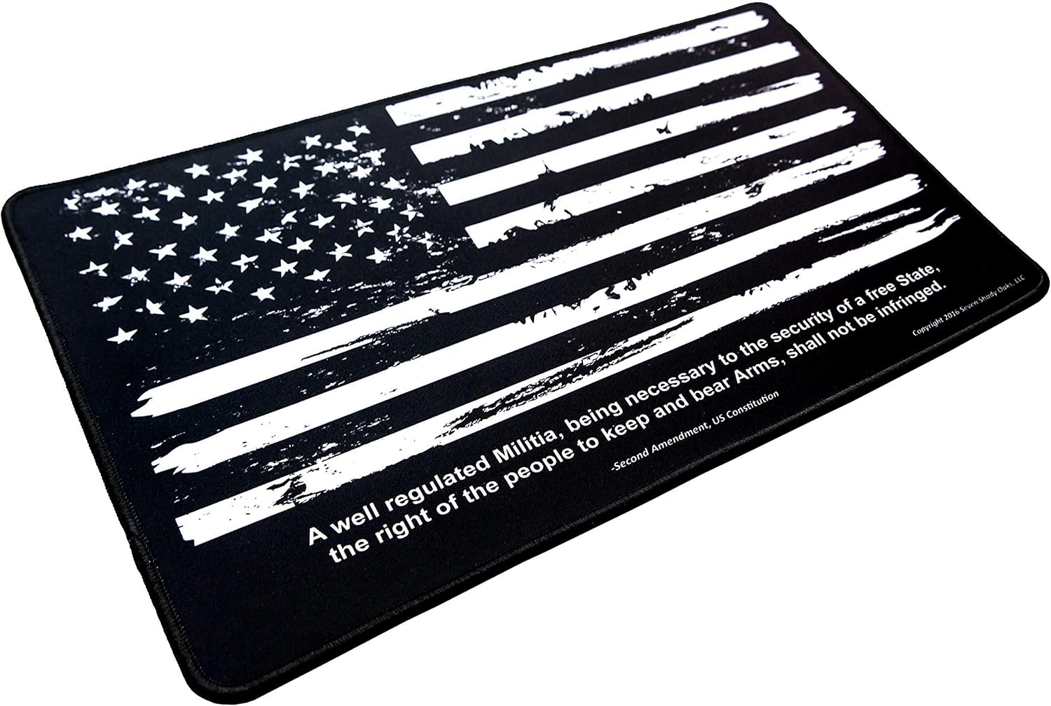 Ultimate Rifle Build Gun Cleaning Mat - Non-Slip Pad with Distressed US Flag Design for Rifle, Pistol & Shotgun - Gun Cleaning Kit Supplies