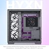 H1 ATX PC Case-Pre-Installed 7 PWM ARGB Fans, Dual Chamber Mid-Tower Gaming PC Case, with Type-C, Simultaneous Installation of 3x 360mm Radiators, Black (Black, H1)