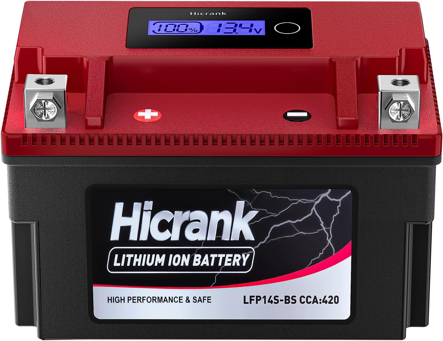 YTZ14S Lithium 12V 6Ah 420CCA LiFePO4 Motorcycle Battery, Powersports Battery for Honda KTM Yamaha Harely, Built in BMS, Fit ATV, UTV, Motocross, Lawn Mower, Jet Ski