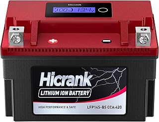 YTZ14S Lithium 12V 6Ah 420CCA LiFePO4 Motorcycle Battery, Powersports Battery for Honda KTM Yamaha Harely, Built in BMS, Fit ATV, UTV, Scooter, Motocross, Lawn Mower, Jet Ski