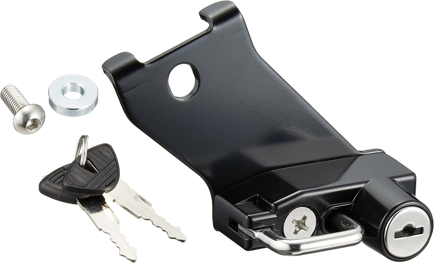 キジマ(Kijima) バイクパーツ ヘルメットロック ホルダー スチール製 盗難防止 ディアベル ブラック HDC-05003