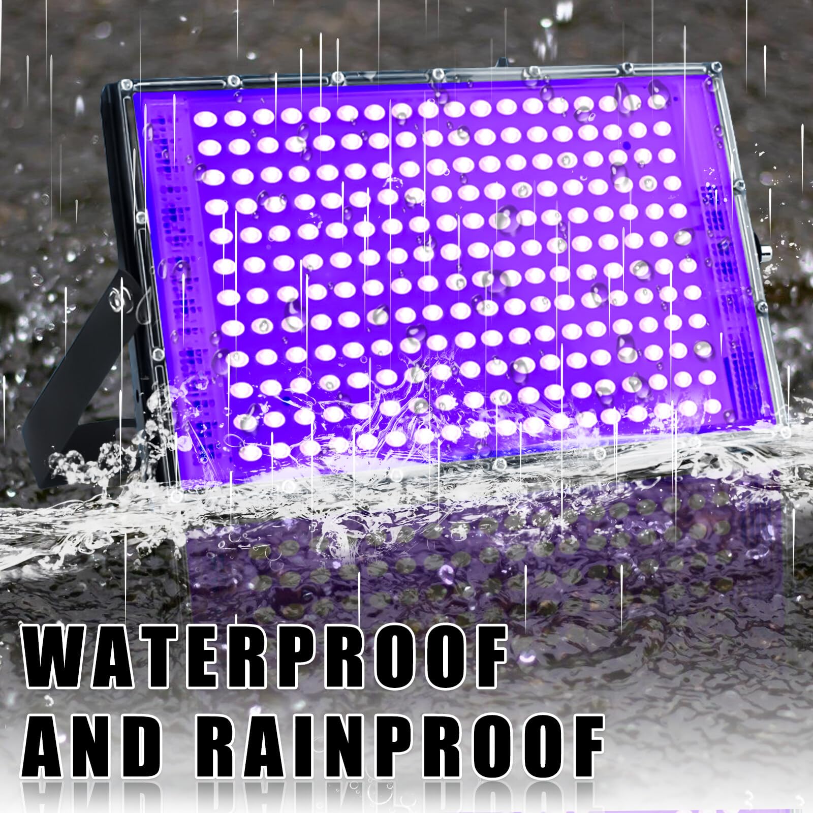 Leikurvo Luce UV nera 150 W Blacklight: 150 W LED UV faretto IP66 impermeabile luce nera UV con interruttore, adatto per feste di illuminazione palcoscenico e mostre d'arte