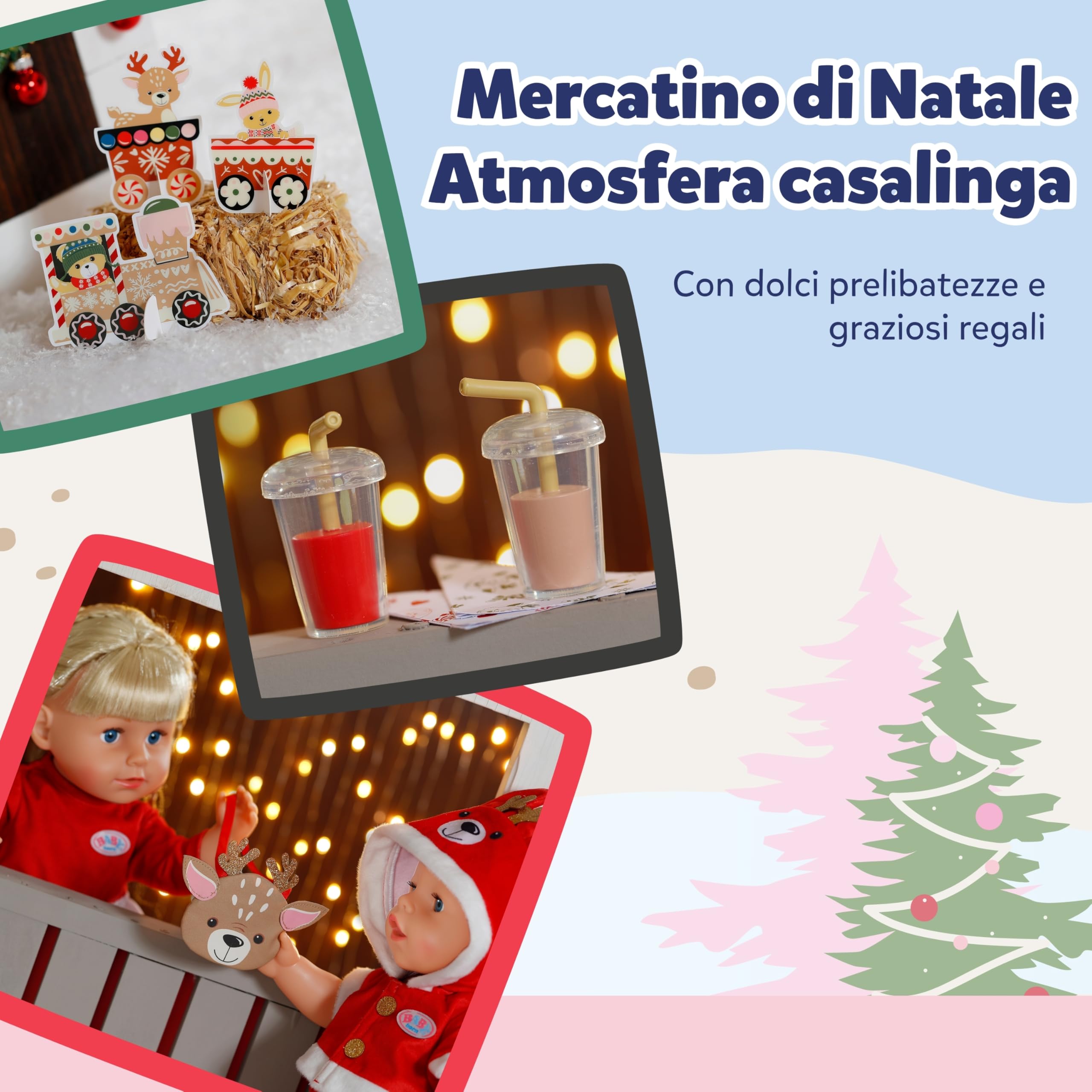 Calendario dell'Avvento BABY born - 24 sorprese - Abiti e accessori per bambole da 43 cm - Accessori di alta qualità per bambole per Natale