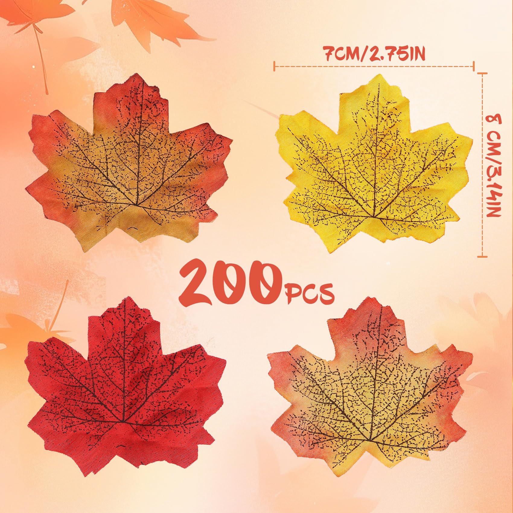 Amazon.de: Lorigun 200 Stcke Knstliche Ahornbltter Herbstbltter Seide  Geflschte Bltter Fr Herbst Dekoration Mehrfarbige Gemischte Faux  Herbstbltter Fr Girlande Hochzeit Haus Dekorationen