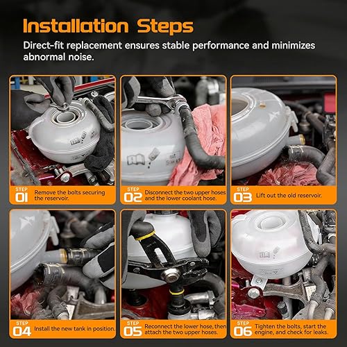 Miniatura 8 de Depósito de refrigerante con tapa para 07-2013 para Chevy Silverado Suburban Tahoe Avalanche 2007-14 para GMC Yukon Depósito de refrigerante
