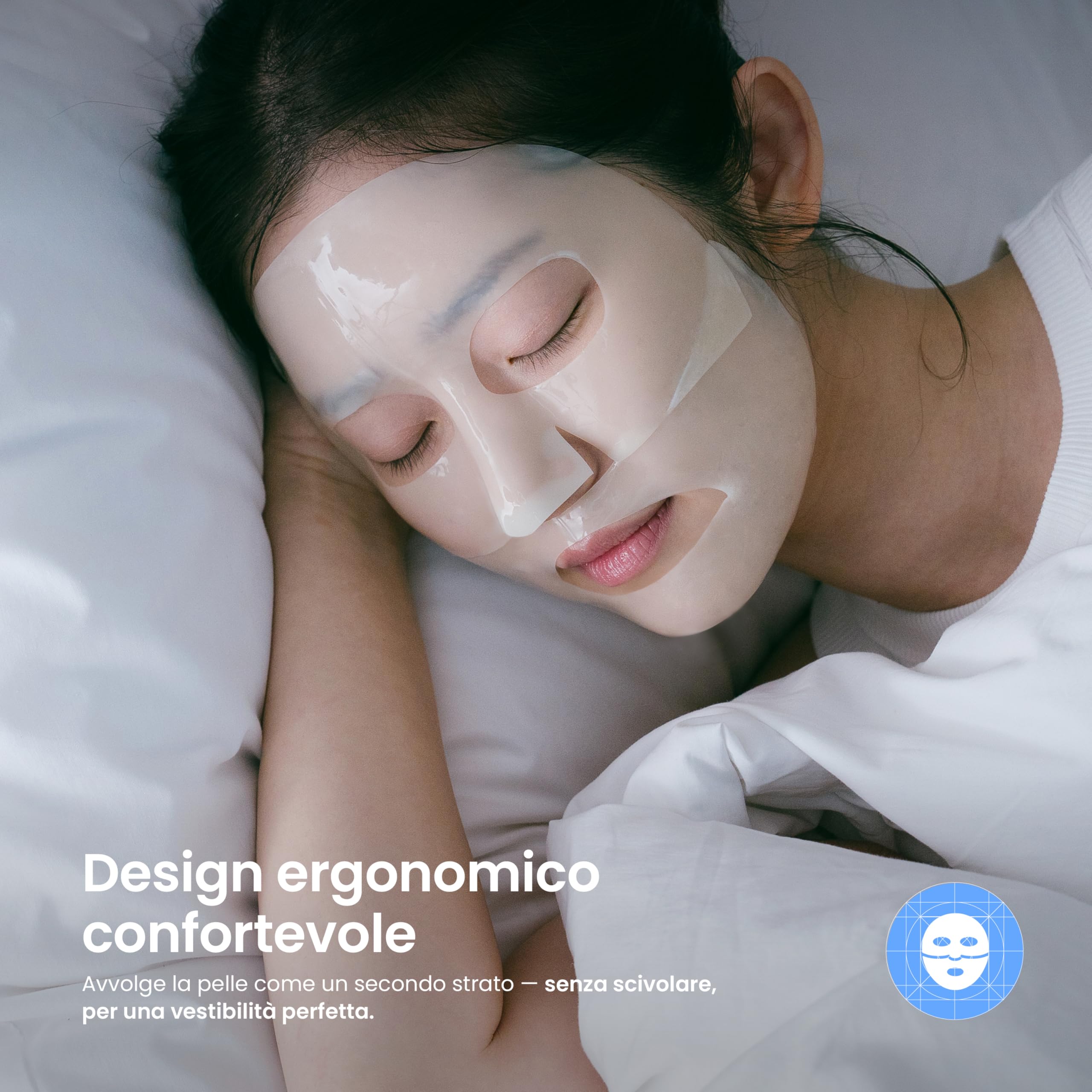 caraseoul Glowganic Pro Collagene Maschera Viso Hydrogel [16 Pezzi] | Niacinamide (Vitamina B3) e Adenosina, Idratante e Illuminante, Minimizza i Pori, Skincare Coreana, Vegana, Maschere Notturne