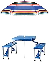 Vista 2 de ONIVA - a Picnic Time brand 5 Ft. Portable Beach Umbrella, Lightweight Sun Shade Umbrella with Adjustable Tilt and UV Sun Protection