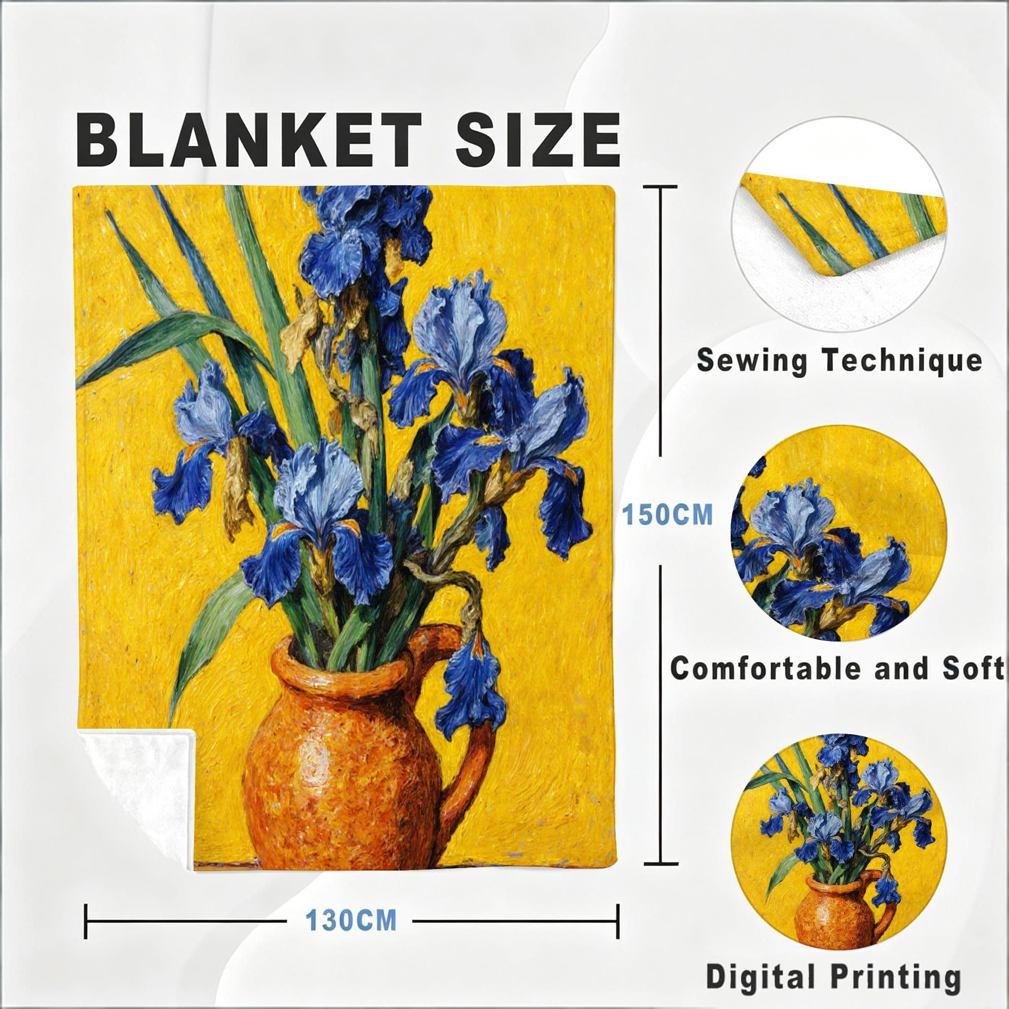 Manta Franela Sherpa 3D Flor Amarilla 240x260cm para Cama 180-A298